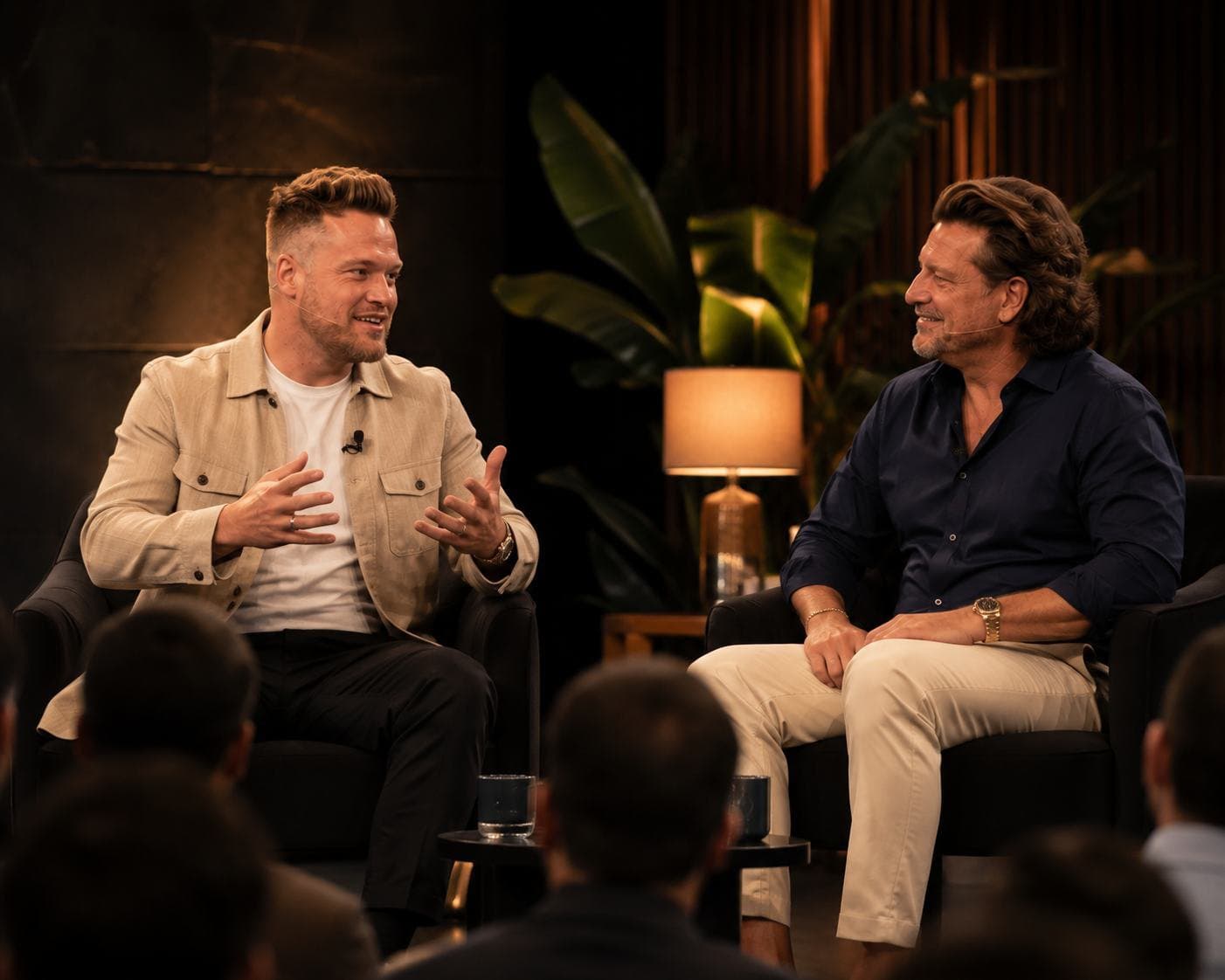 Chad Wittfeldt and Niko Mercuris in conversation on stage